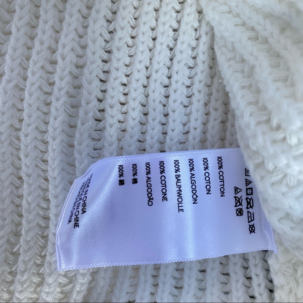 NWT-Anthropologie White Knit rank top - Picture 6 of 6